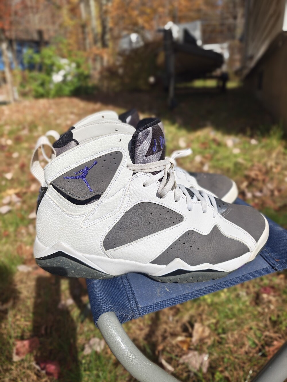 Air Jordan Retro 7 VII Flint Grey White High Top Sneakers Men Size 11